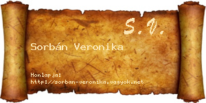 Sorbán Veronika névjegykártya