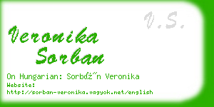 veronika sorban business card